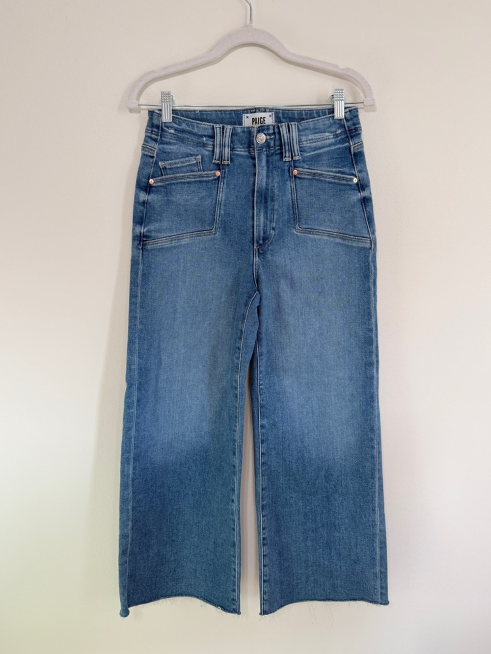 PAIGE Anessa Wide Leg Jeans Size 27 - Picture 2 of 9